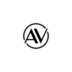 Letter AV logo or icon design - obrazy, fototapety, plakaty