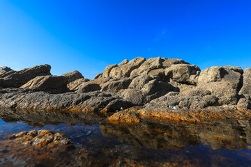 Natural scenery of rocks by the sea, North China