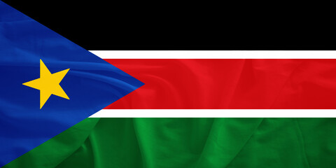 South Sudan flag with 3d effect