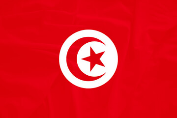 Naklejka premium Tunisia flag with 3d effect