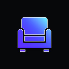 Armchair blue gradient vector icon