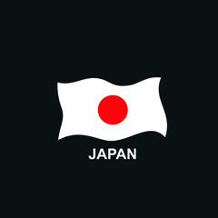 Japan flag illustration in vector