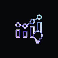 Analytics blue gradient vector icon