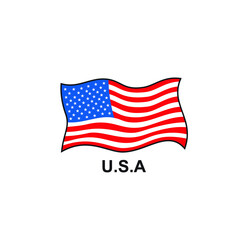 U.S.A flag illustration in vector
