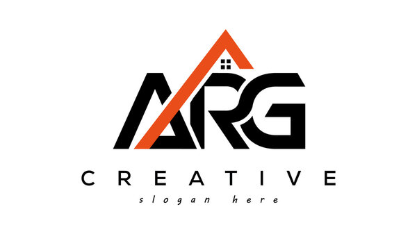 ARG letters real estate construction logo vector