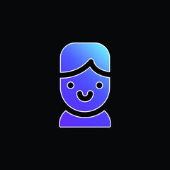 Boy blue gradient vector icon