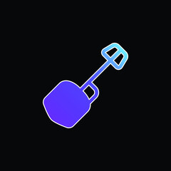 Big Shovel blue gradient vector icon