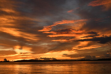 sunset over the sea