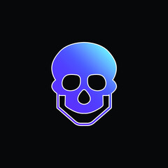 Big Skull blue gradient vector icon