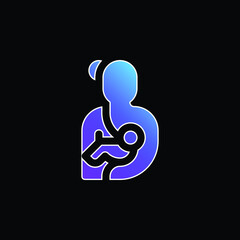 Breastfeeding blue gradient vector icon