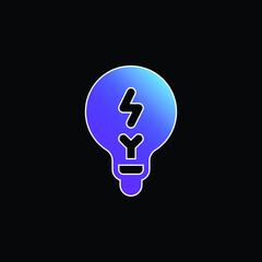 Brainstorming blue gradient vector icon