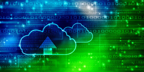 Fototapeta premium 2d rendering technology Cloud computing 