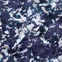 Seamless highly textured intricate and ornate pattern in navy blue. High quality illustration. Sophisticated luxury ornate design for surface design and print. Detailed graphic motif. Grungy textile.