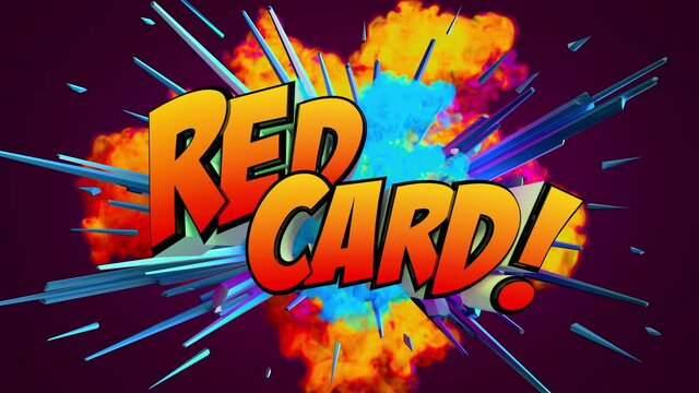 Awesome exploding Red Card Football message in 4K