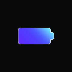 Black Full Battery blue gradient vector icon