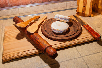traditional sweet snacks from Argentina, known as alfajores, made of cornstarch, chocolate and nuts filled with dulce de leche, with grated coconut.