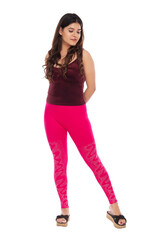 Fototapeta premium Young Indian woman lifestyle wearing casual wear