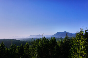 Fototapeta premium Aussicht auf die Berge in Tofino bei Canada
