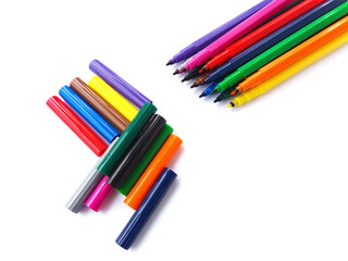 Set of colorful felt tip pen stock photo