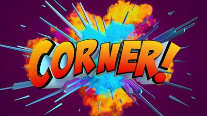 Awesome exploding Corner Football message in 4K