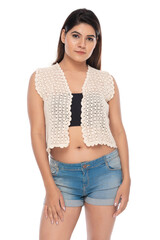 Fototapeta premium Young Indian woman lifestyle wearing casual wear