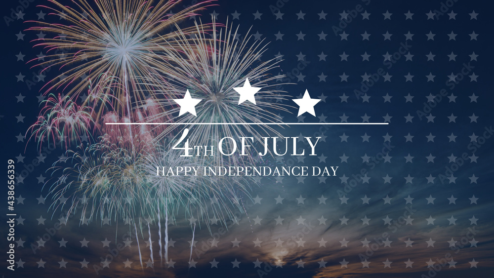 Wall mural independence day background. 4th of july patriotic celebration graphic.