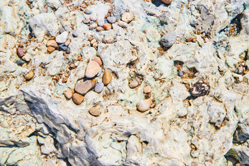 Texture surface of lake rocks