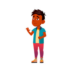 sad indian boy in hospital cartoon vector. sad indian boy in hospital character. isolated flat cartoon illustration