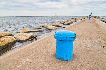 Naklejka premium Pier on Lake Michigan