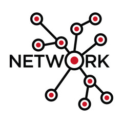 NETWORK - Typographic Illustration 