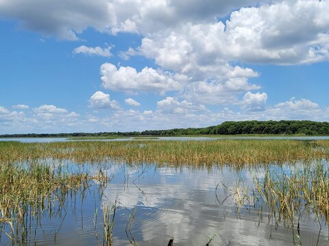 clouds over the lake