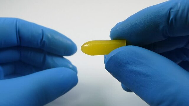 Examined a suppositories in the pharmacy laboratory