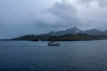 Norwegian fjord landscapes from the mountains and the sea