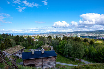 Norwegian fjord landscapes from the mountains and the sea