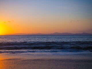 sunset on the beach