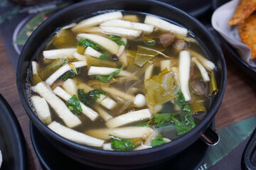 Mushroom and vegetable curry. in Thailand