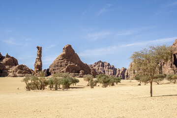 Landscape of the Sahara desert region, Chad, Africa