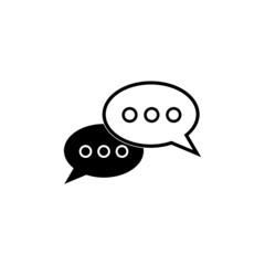Chat box icon isolated on white background