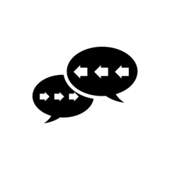 Chat box icon isolated on white background