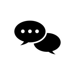 Chat box icon isolated on white background