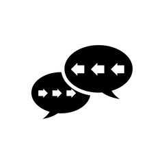 Chat box icon isolated on white background