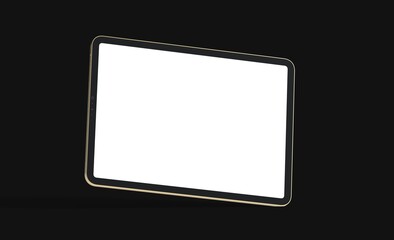  tablet pc, isolated on 3d background