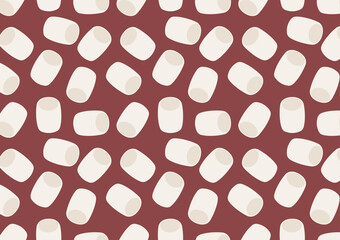 Marshmallow cartoon pattern. free space for text. wallpaper. background.