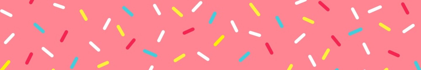 donut glaze. Decorative bright sprinkles texture pattern design	
