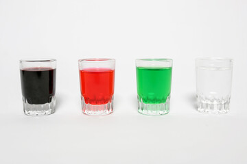 Color Water in Glass