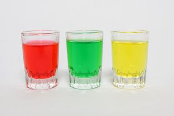 Fototapeta na wymiar Color Water in Glass