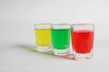 Fototapeta na wymiar Color Water in Glass