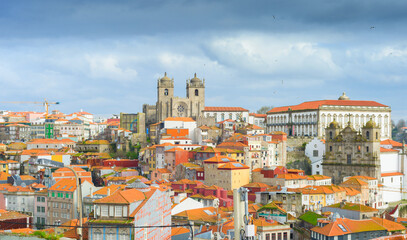 Naklejka premium Ribeira Old Town Porto, Portugal