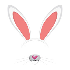 Obraz premium White bunny ears