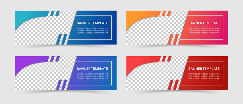 diseño de plantillas para banner, distintos colores, gráficos, web 
